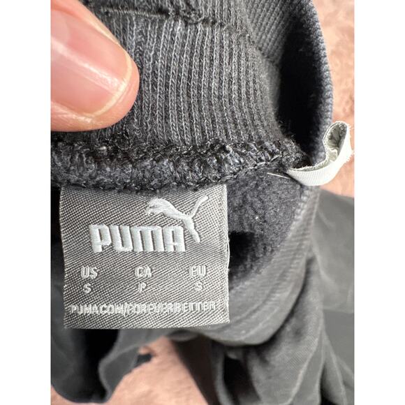 PUMA Women’s Small Black Sweatpants Straight Leg - Pink Logo - Picture 6 of 7